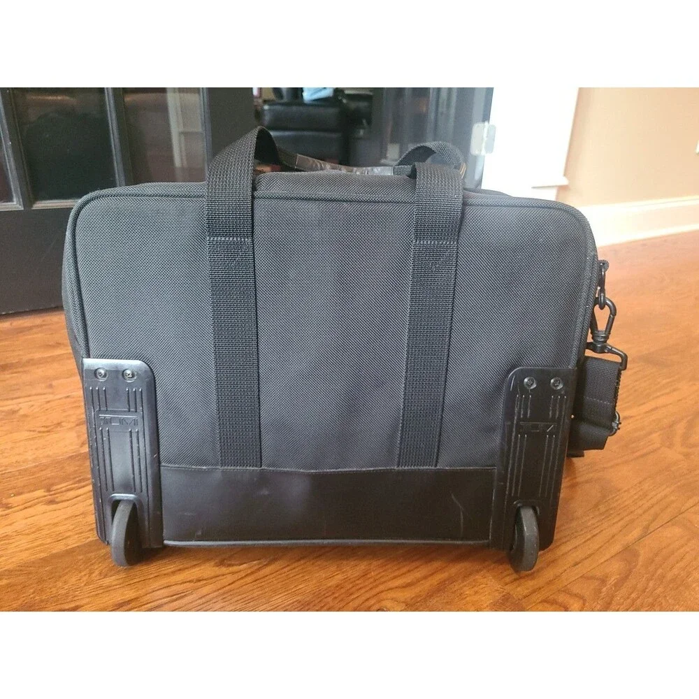 Tumi 2206D3 Black Expandable Rolling Briefcase Laptop Bag Ballistic Carry on